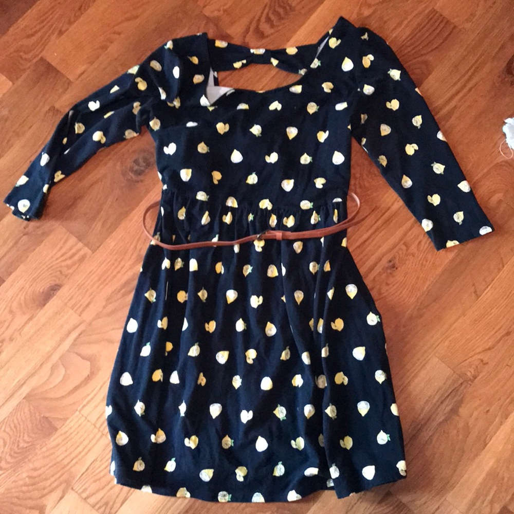 Lemon Dress with Belt